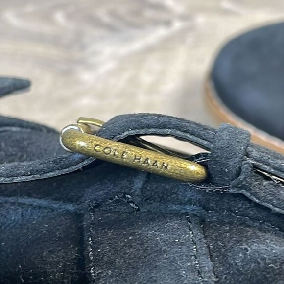 Cole Haan Grand OS Jensyn Womens Sz 7.5B Black Leather Pull On Buckle Ankle Boot - Picture 11 of 11